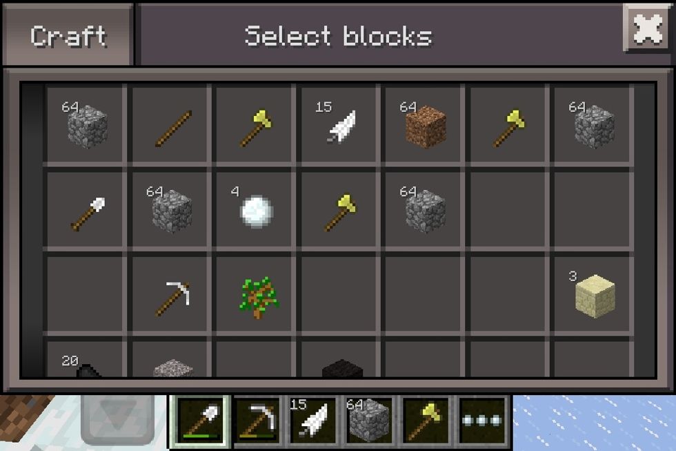 you see i have 4 snow balls press or click it