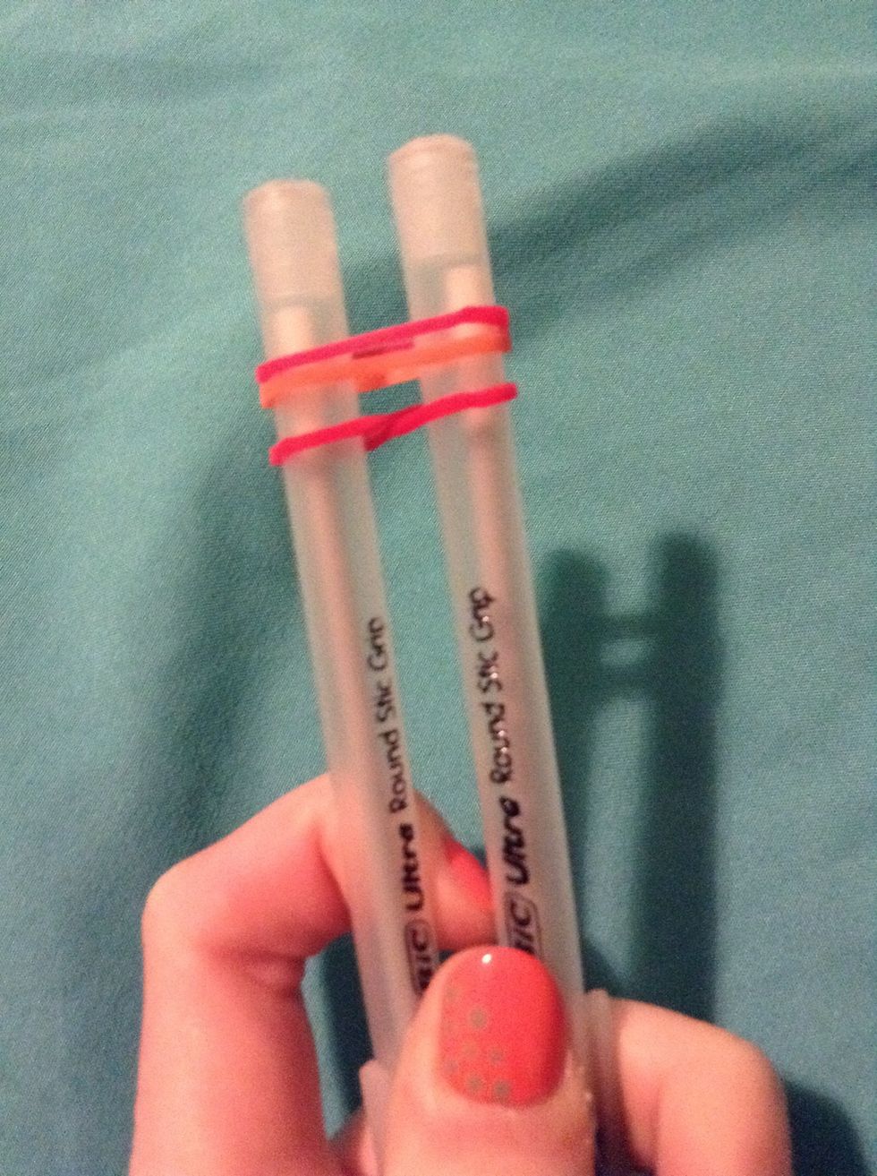 You should always have 3 bands on at a time