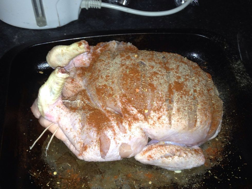 You should be working hard cutting through bone. Add chilli ad thyme!