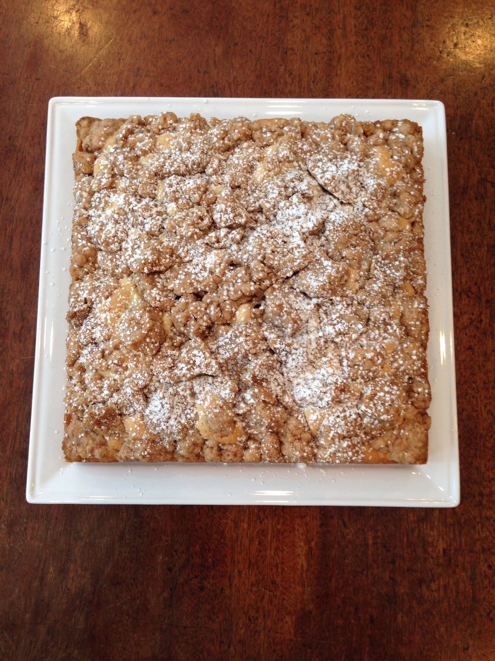 You should buy a pretty, square plate, just for this. We both know you're going to make this a lot. You can dust with a bit of powdered sugar. Or not.