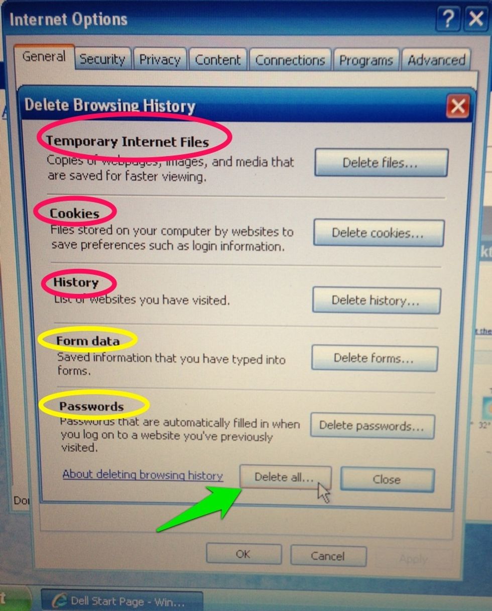 You should delete at least the top three.