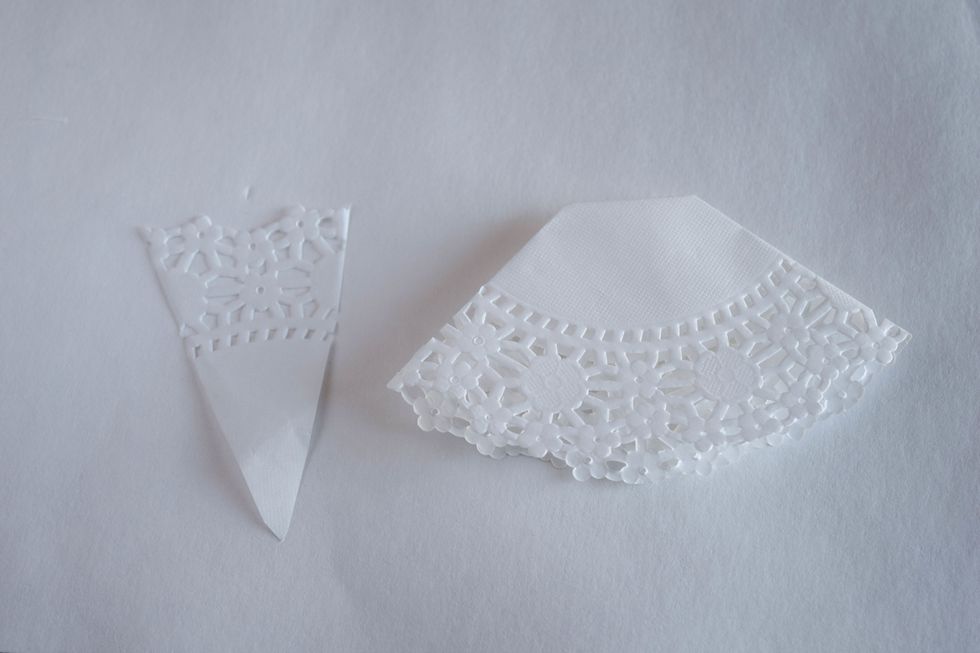 You should end up with shapes like these when you look at your pieces front side up. But have the back sides up for the next step!