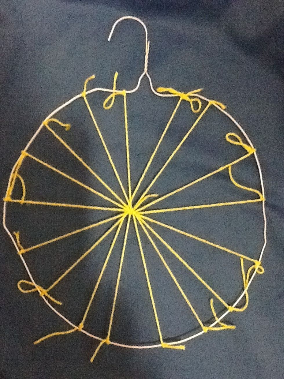 You should end up with something that looks like this. This is called a loom.