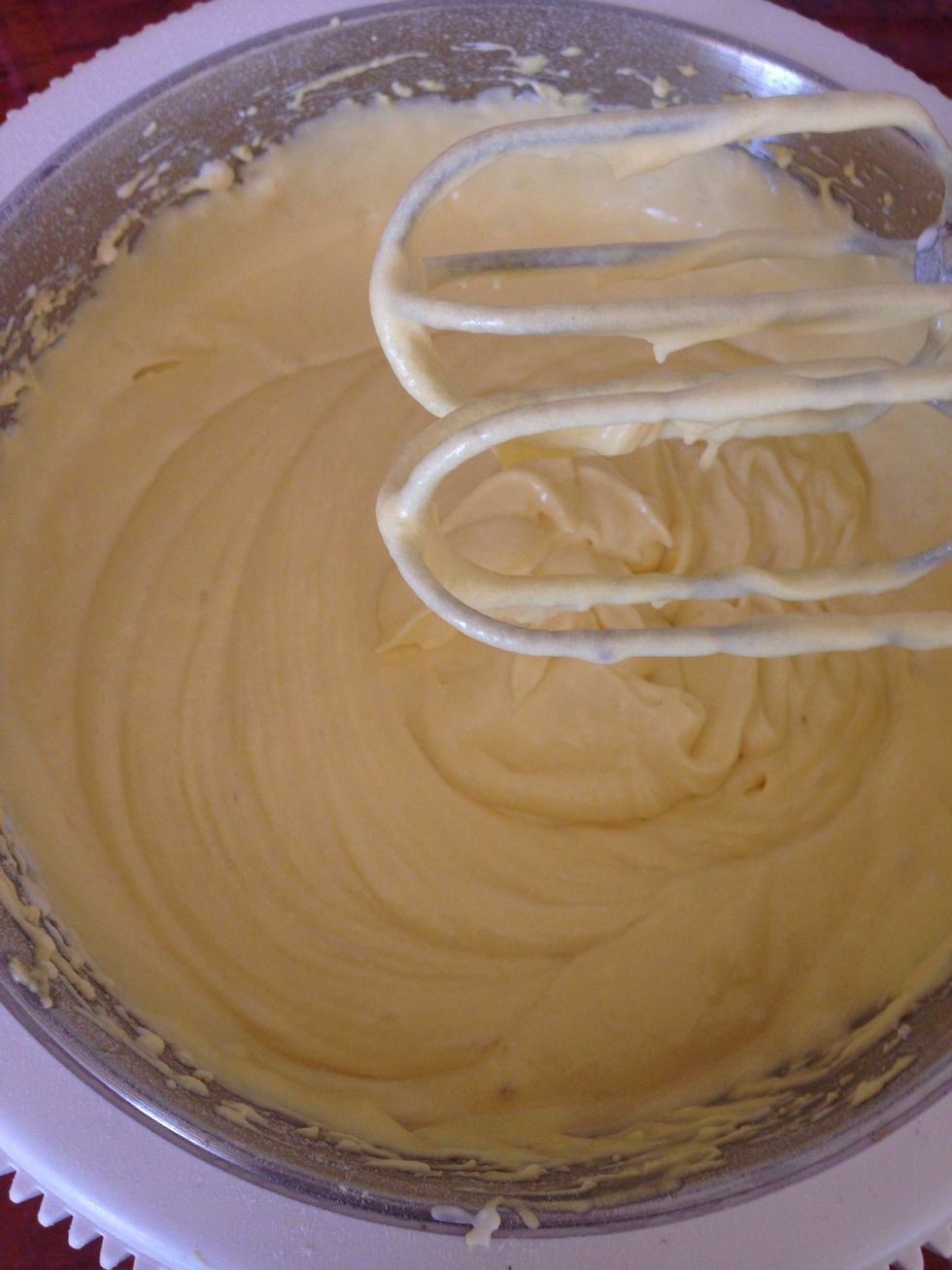You should end up with such an airy and fluffy batter
