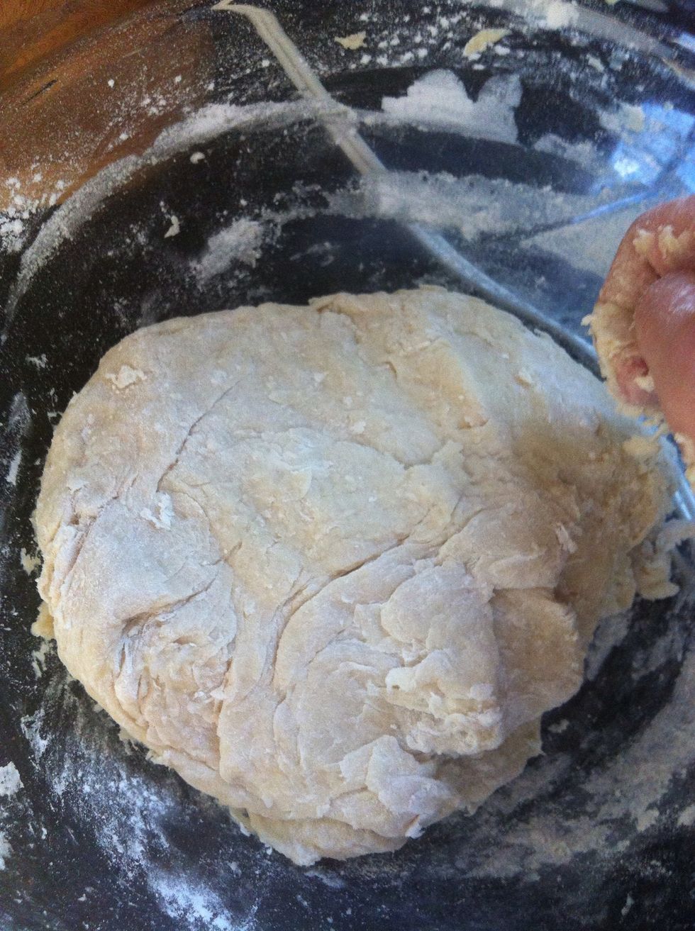 You should end up with your dough for your doughnuts.