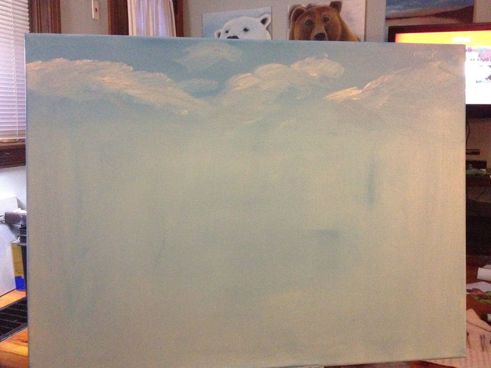 You should end with a cloud pattern like so.