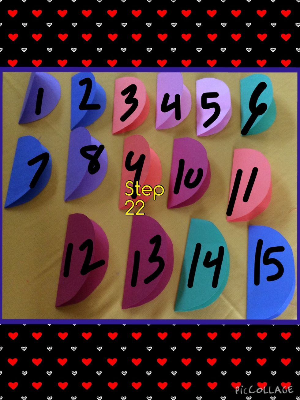 You should have 15 ornament papers now. Put your template away.