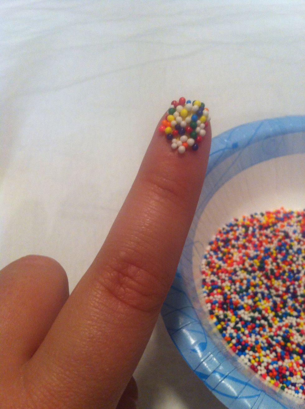 You should have a result like this-- don't worry about those gaps! That's where the "stick" comes into play.