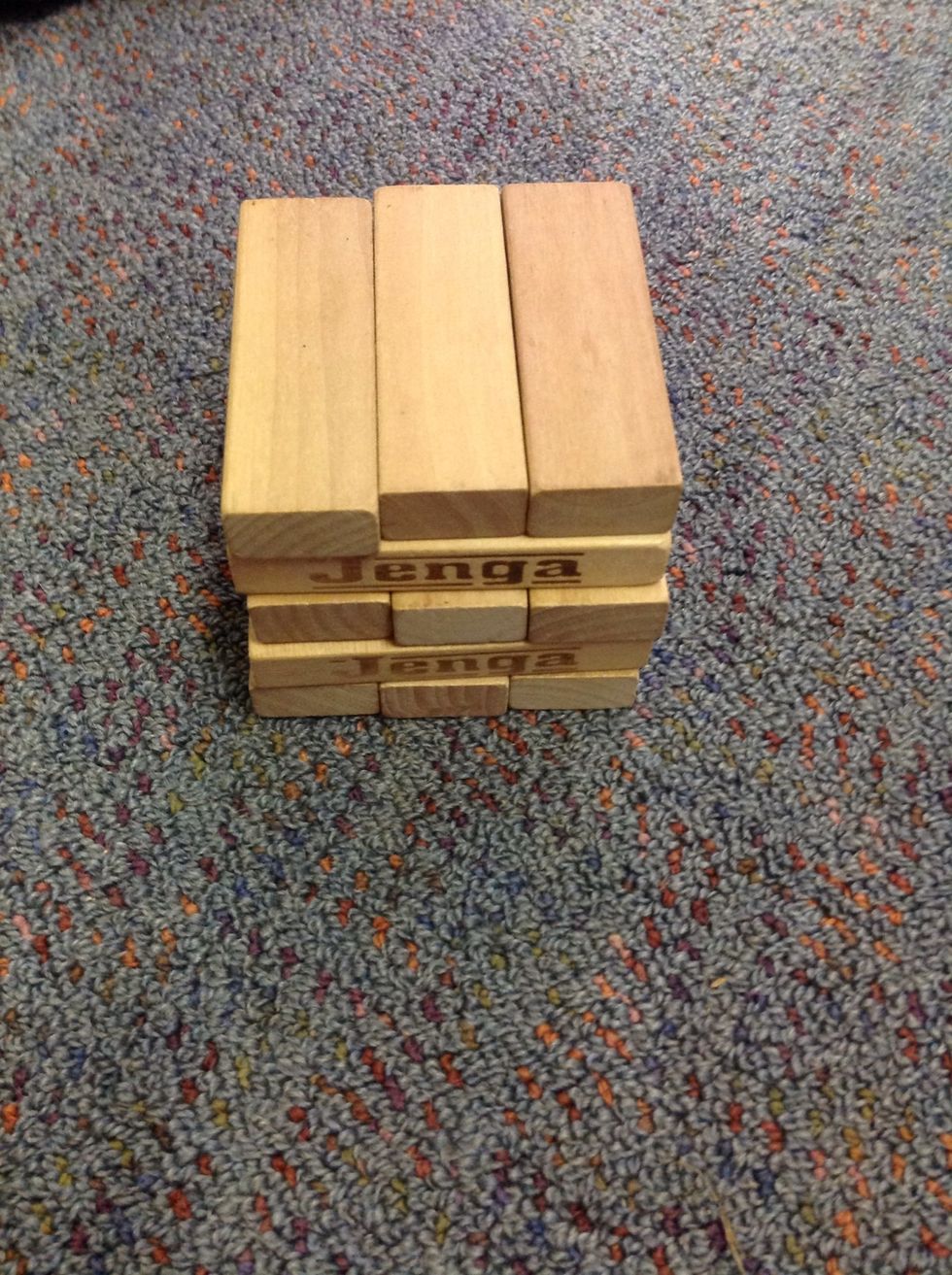 You should have got the patten now so just keep on putting the janga blocks the way I have tolled you to