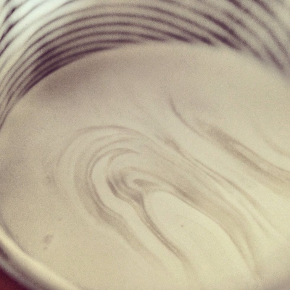 You should have refrigerated your coconut milk overnight. When you open the can, the cream will have separated some from the water. Spoon the cream into a bowl until you can see the water, like this.