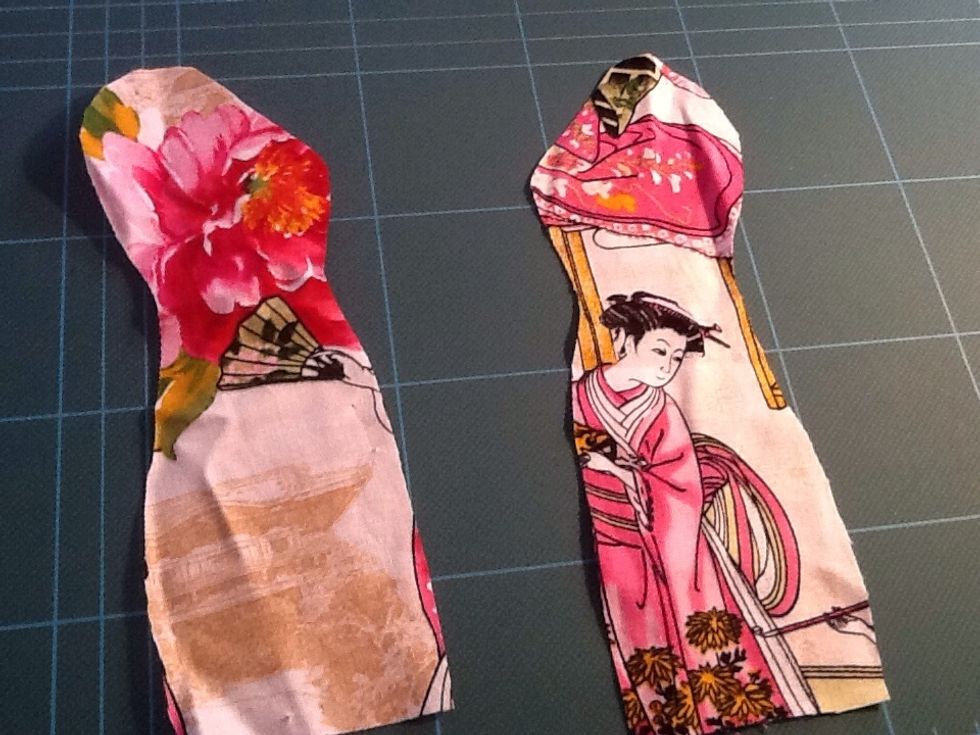 You should have two identical pieces after unfolding.