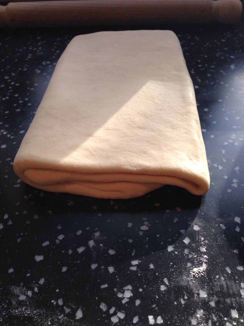 You should now clearly see the start of the layers in the dough! Good start :-)