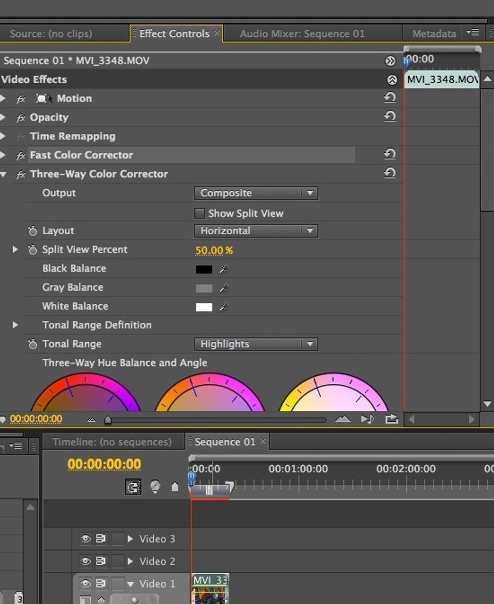 You should now see this effect in your Effects Panel. We are going to adjust the colour of our shadows and midtones to give us a film look.