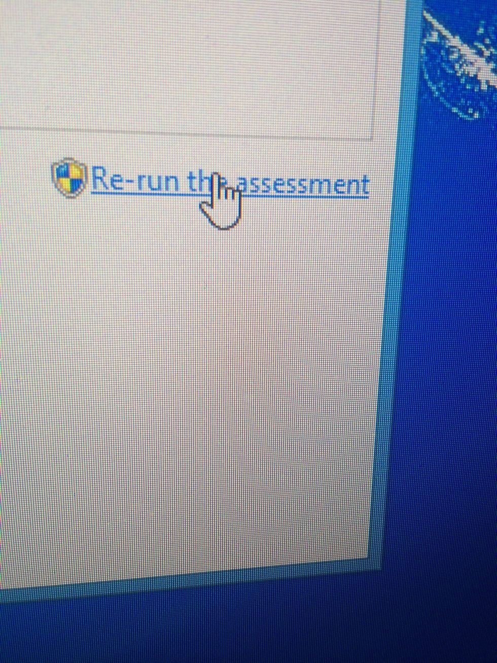 You should see a window with an option for a speed test. I already did speed tests. In the lower right-hand corner click on 'run the assesment' (or whatever it says)