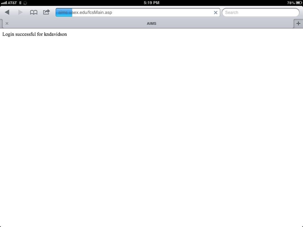 You should see "Login Successful". If you do not, check to make sure the Caps Lock is off. Contact the IT Call Center and have them "sync" your password.
