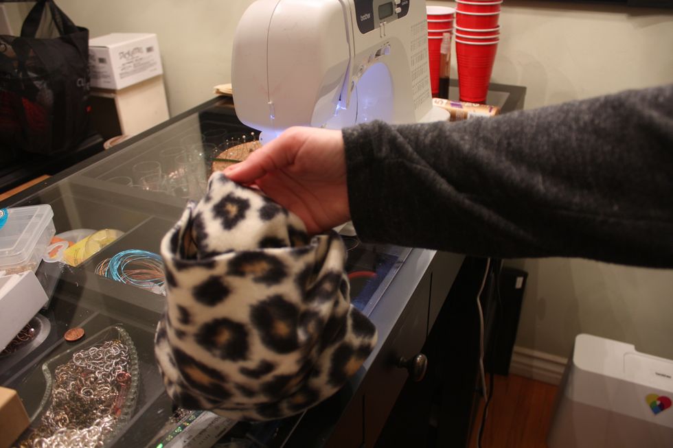 You should see the right sides coming together inside like this