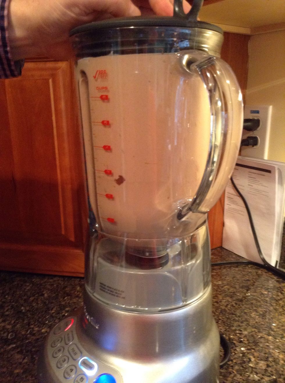 You should see the smoothie become smooth