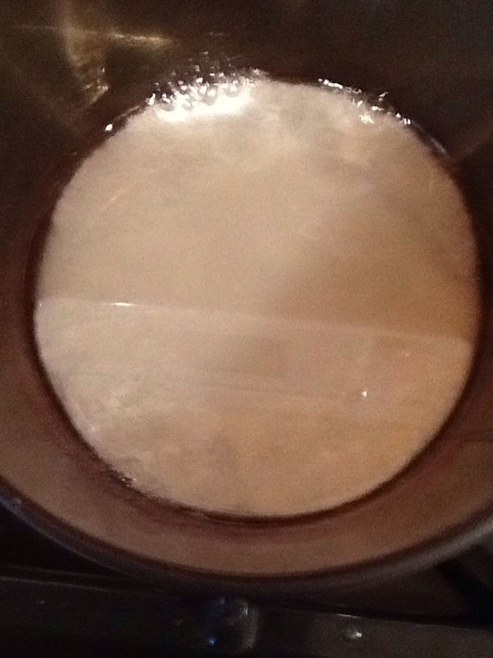 You should start seeing bubbles at the edge and if you connect them it will look like an X