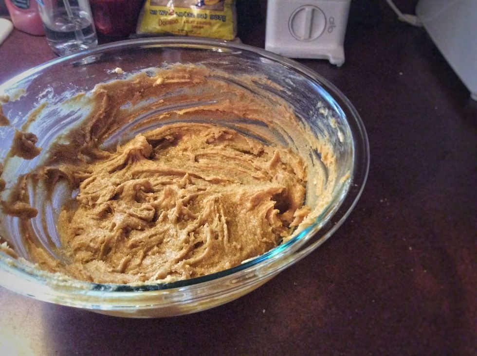 You should stop mixing when your mixture looks like this.