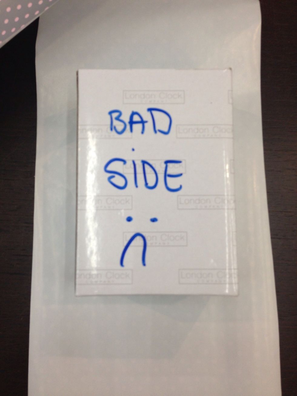 You start to pack a gift from the bottom, so you always have to see bottom of a gift. Cut a proper amount of paper first (it depends on the size of the gift box)