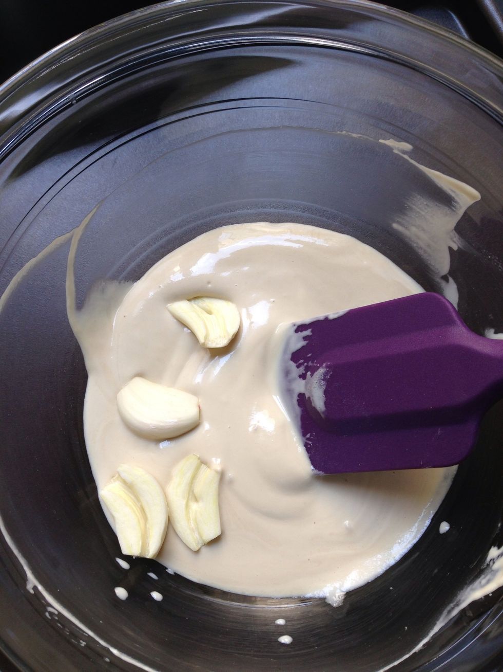 You stir and leave in the fridge  until  you  need it.. Then...