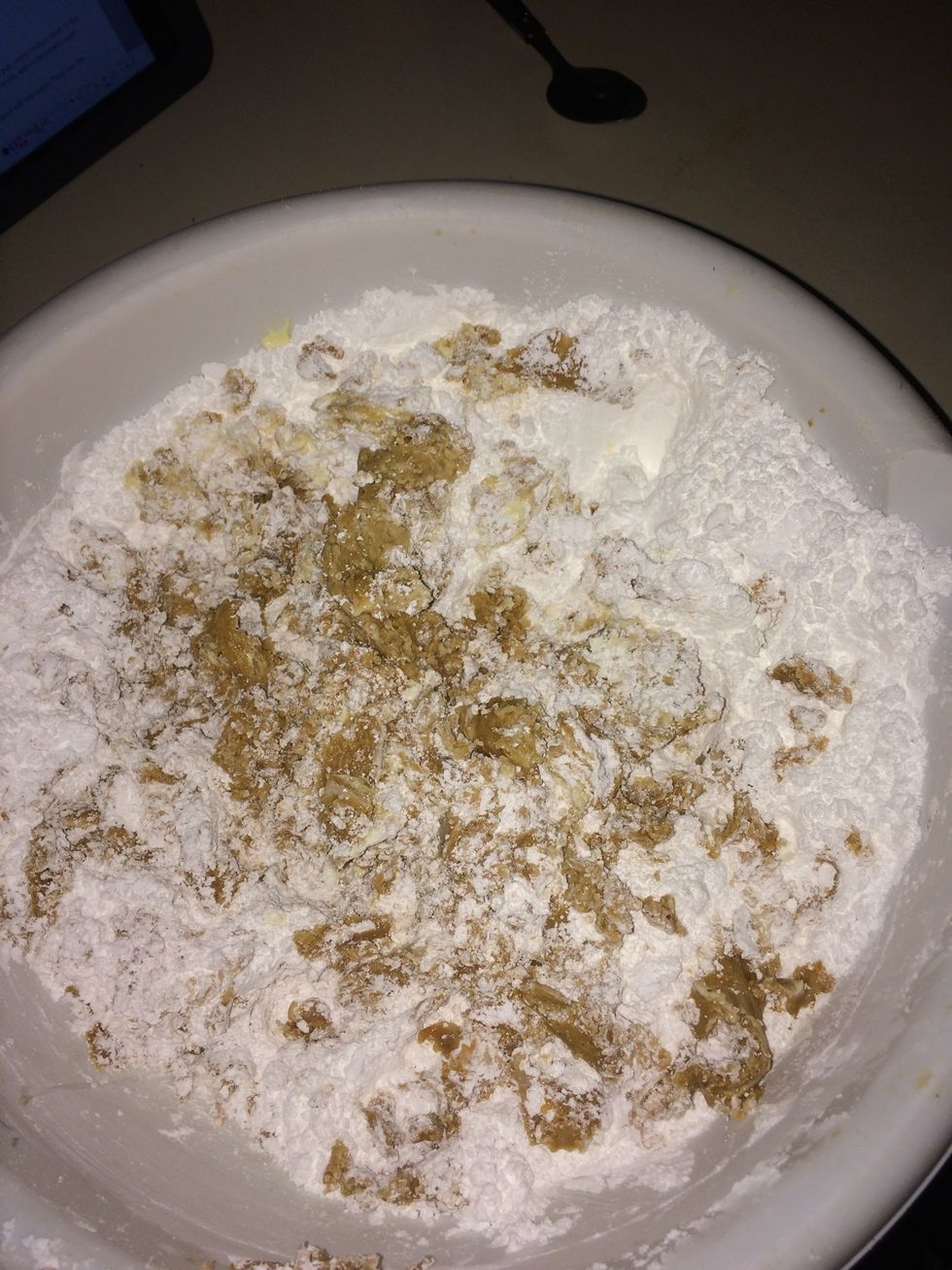 You then stir everything together until you can no longer see any sugar