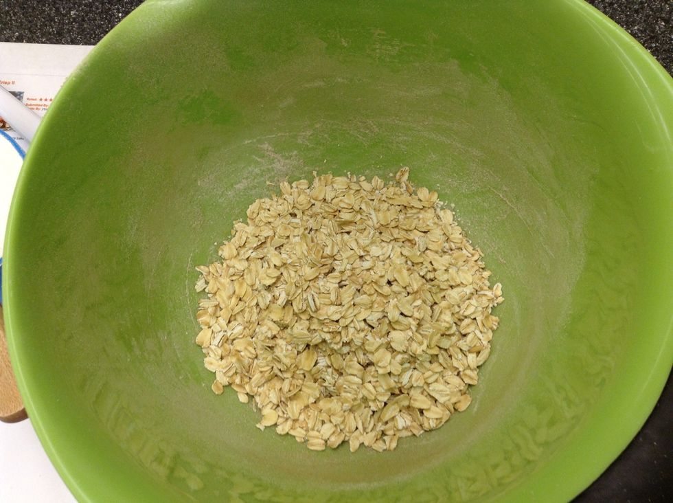 You then take your 1 cup of oats