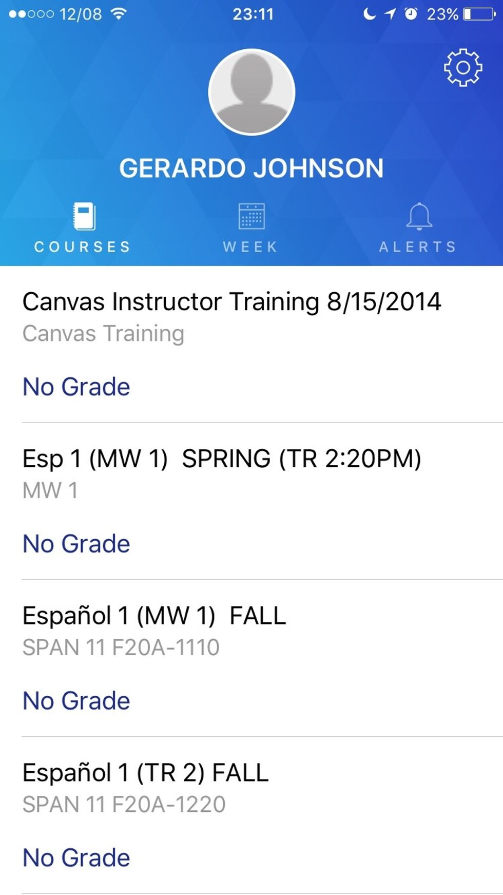 You've done it. You can see your child's classes and the grade for every class.