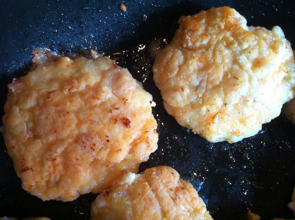 You want them to look golden brown, not burnt on the outside.