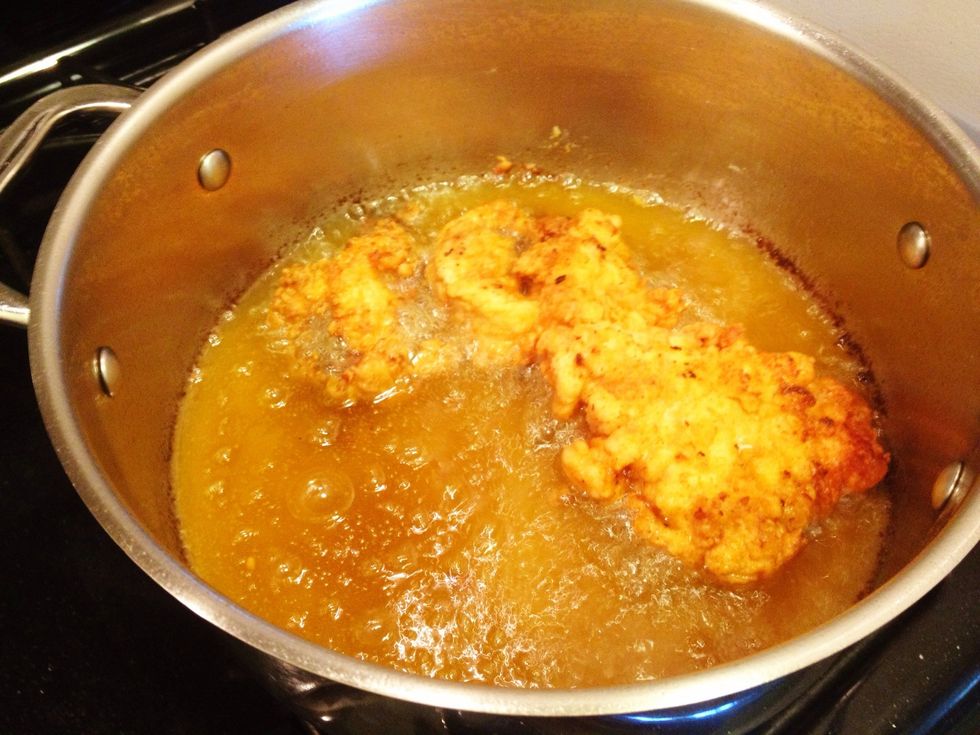 You want to cook each side for 5 minutes for a total of 10 minutes.