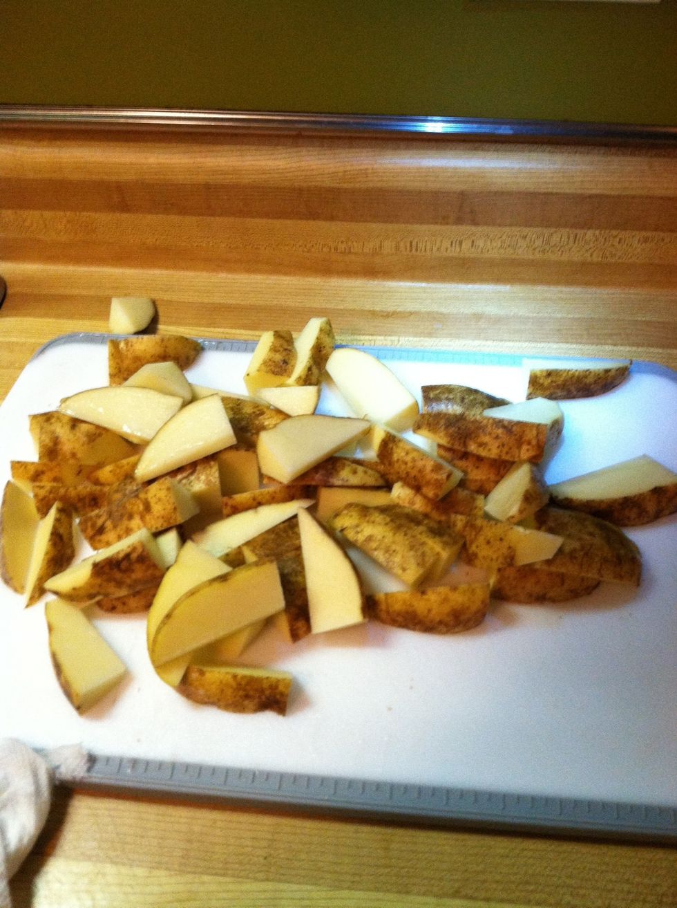You want to end up with wedges, like this :)