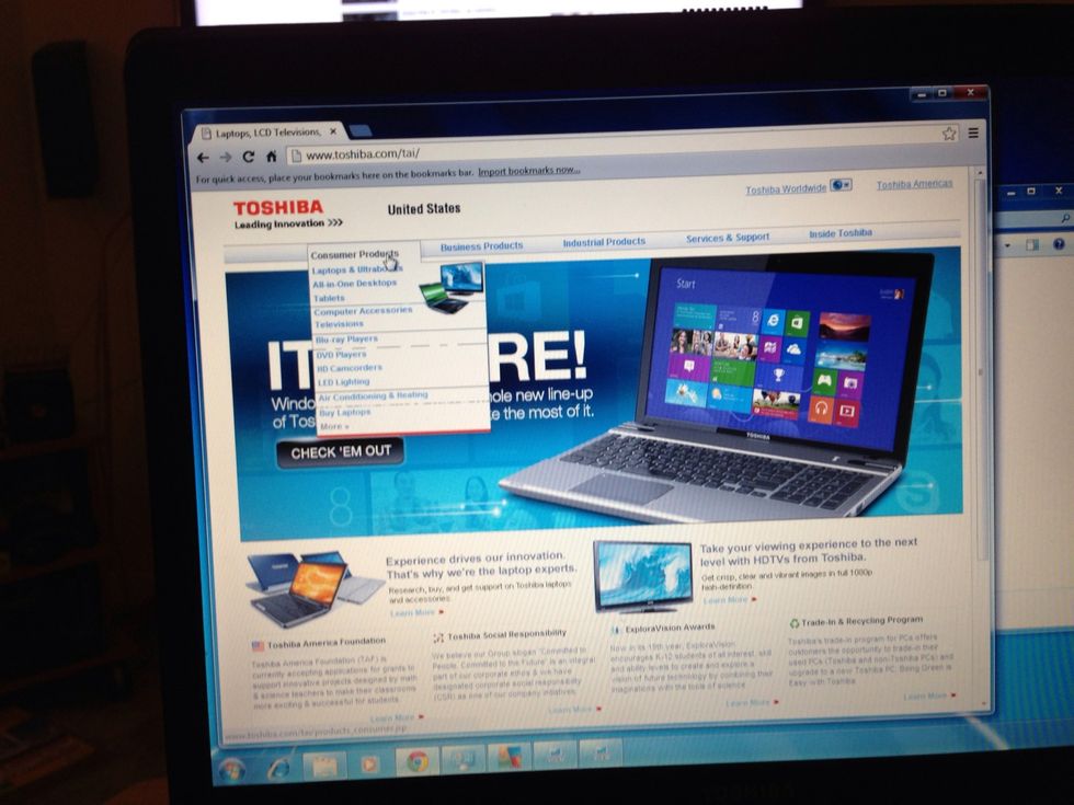 You want to navigate to the consumer products area.