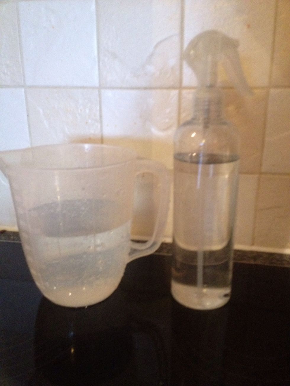 You will also need a jug/cup of water and a water spray bottle