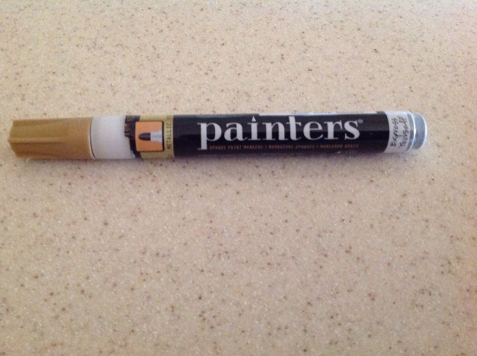You will also need a paint pen. This type of pen is different from a regular Sharpie or permanent marker.
