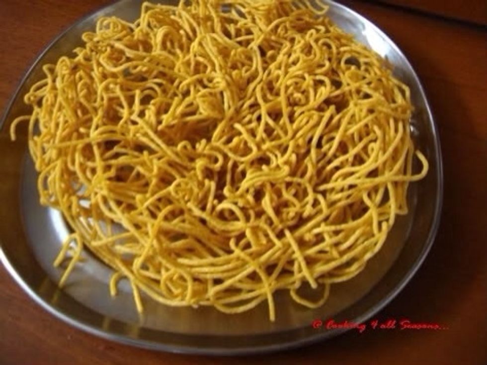 You will also need sev Indian snack, you can get this at any Indian store.