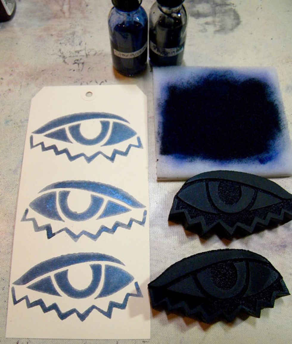 You will be able to stamp lots of images before the ink is gone. Don't let ink dry onto the Stamp Buddy. To clean it, run it under water and let it dry completely before using it again.