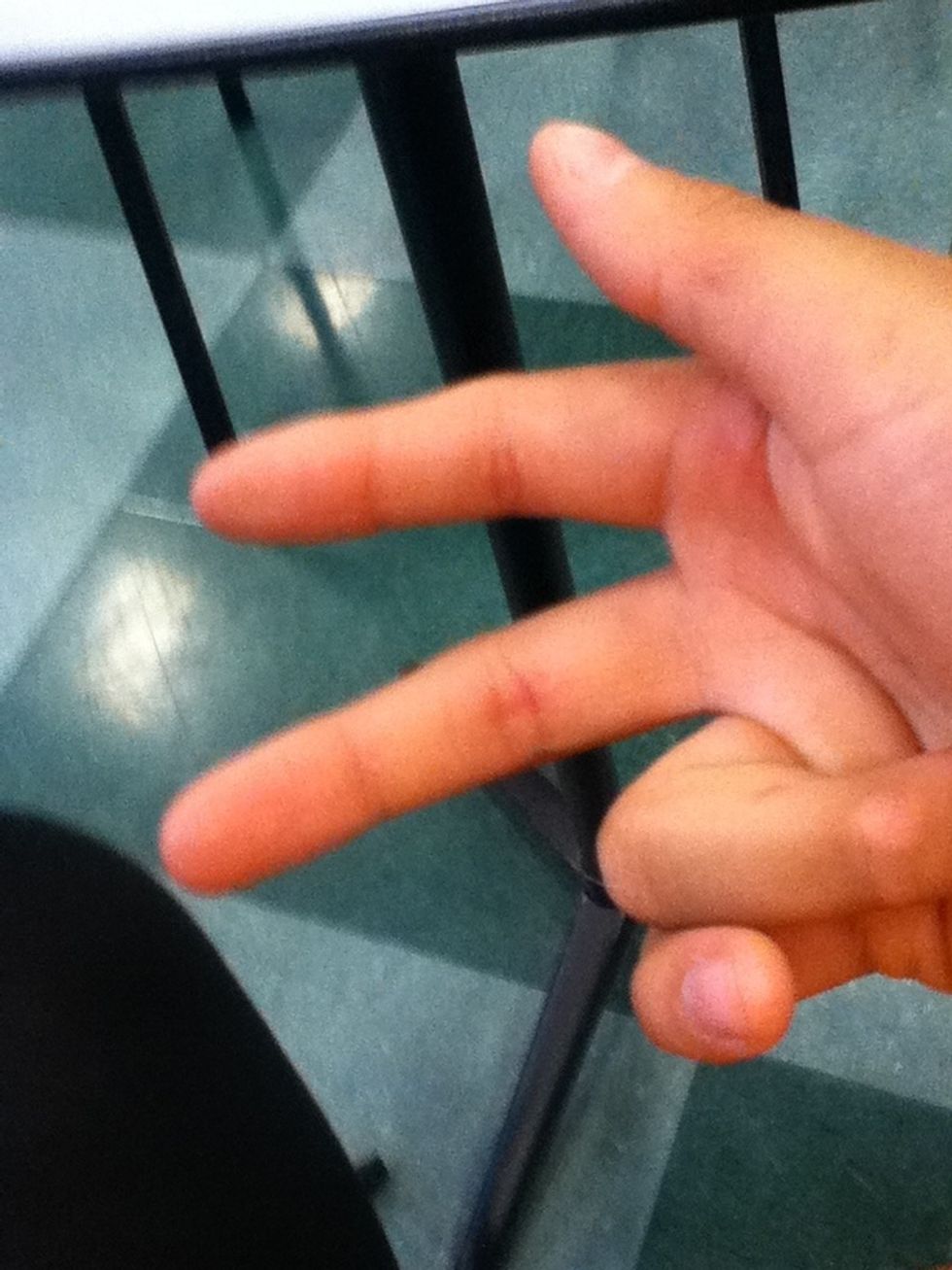 You will be using these 3 fingers to play finger the riff.