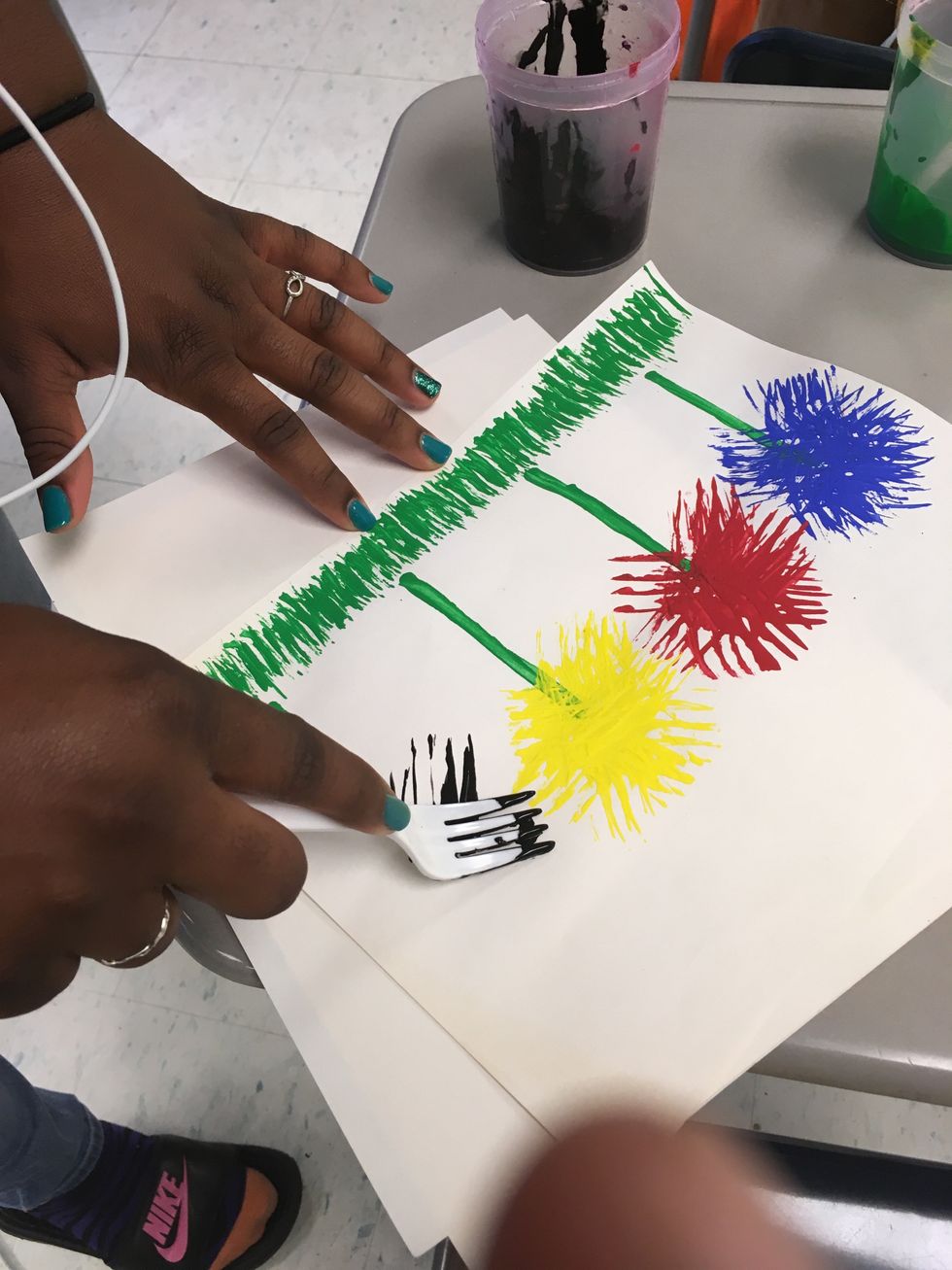 You will do that all around the top in a circular motion.