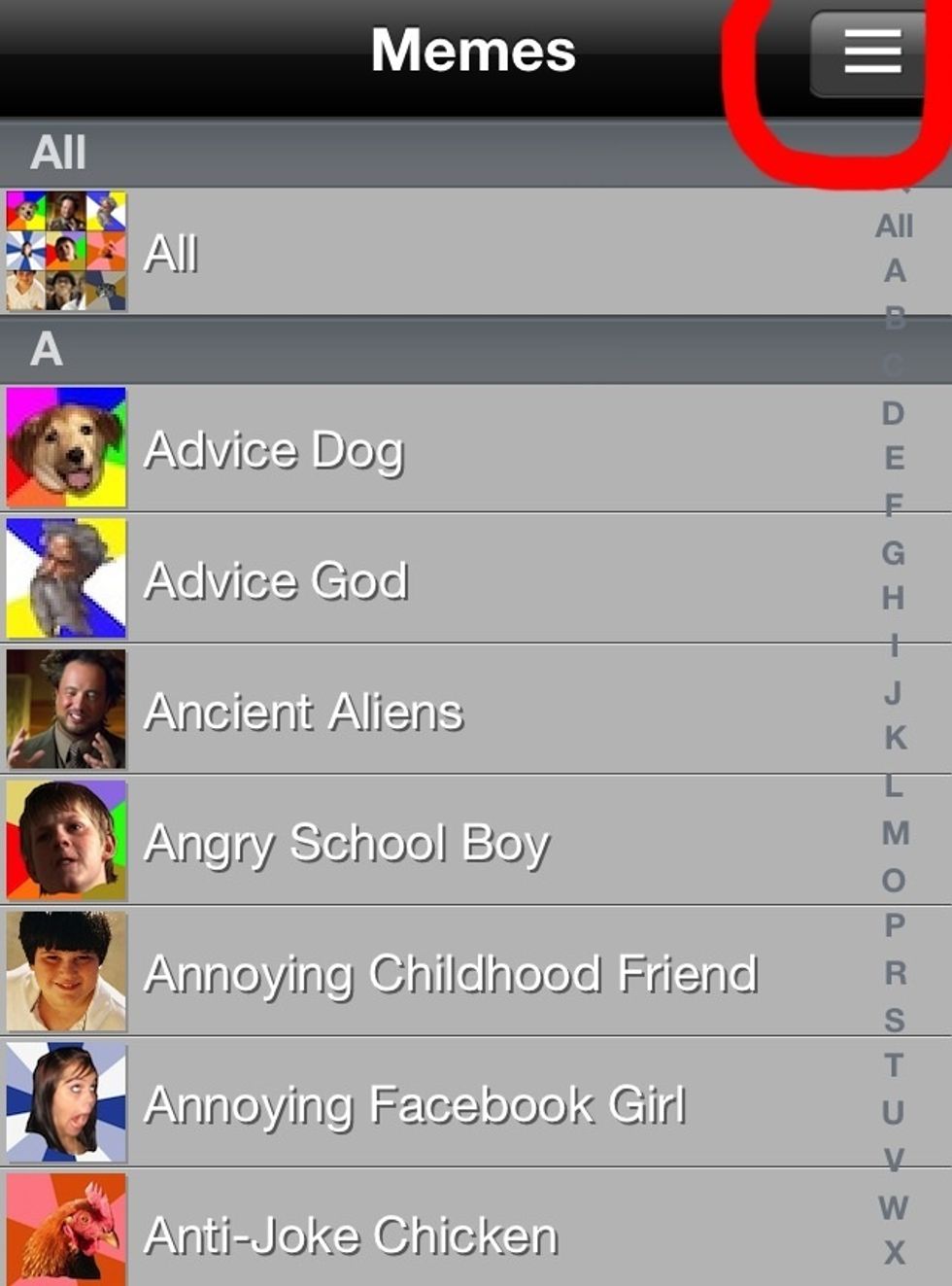 You will end up on this page. You can look at all the ones they have or make your own. To make your own, tap the top right corner.
