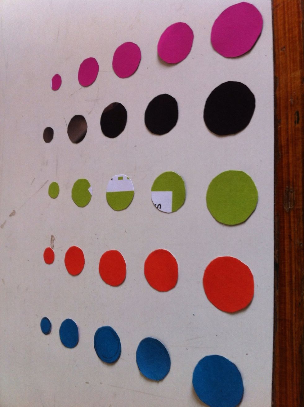You will get something like this. I cut of way too many circles :p you don't need to do that.