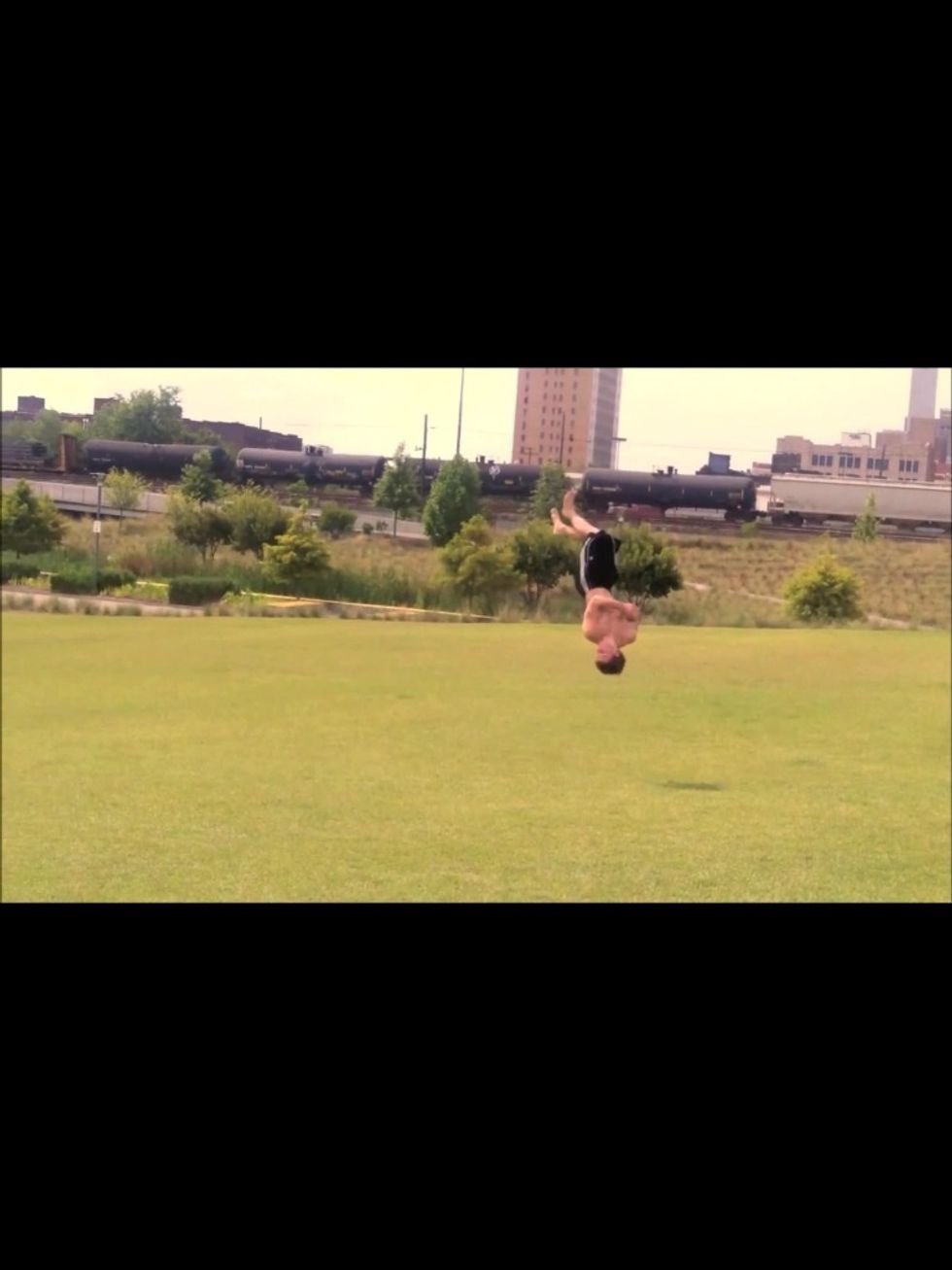 You will get to the point where you can feel yourself coming around. At this time, be ready to complete your last spin, then open up for the landing. It's all in the timing.