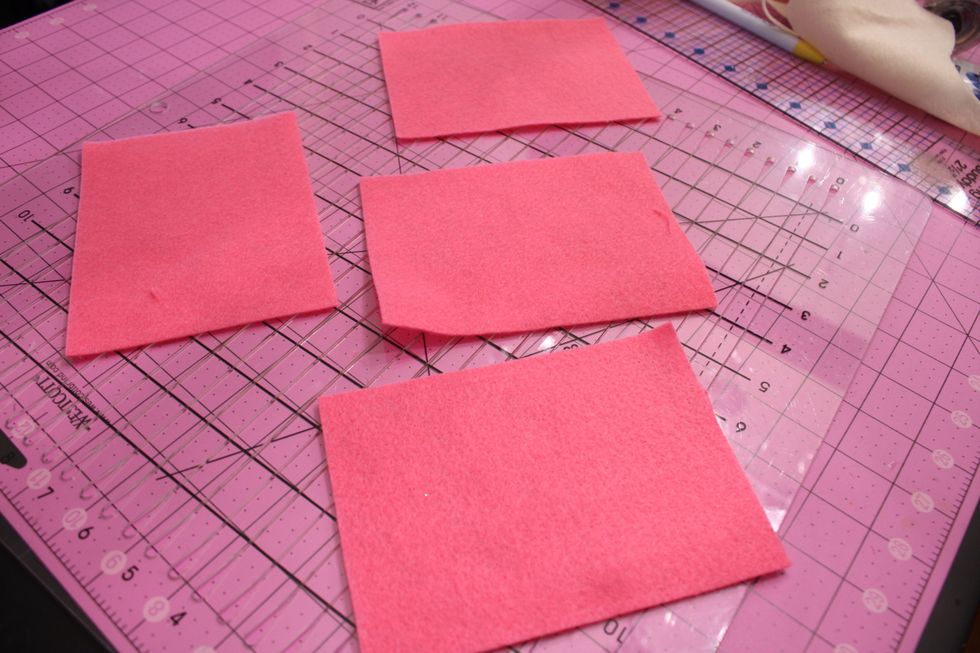 You will have 4 4.5X6 inch squares