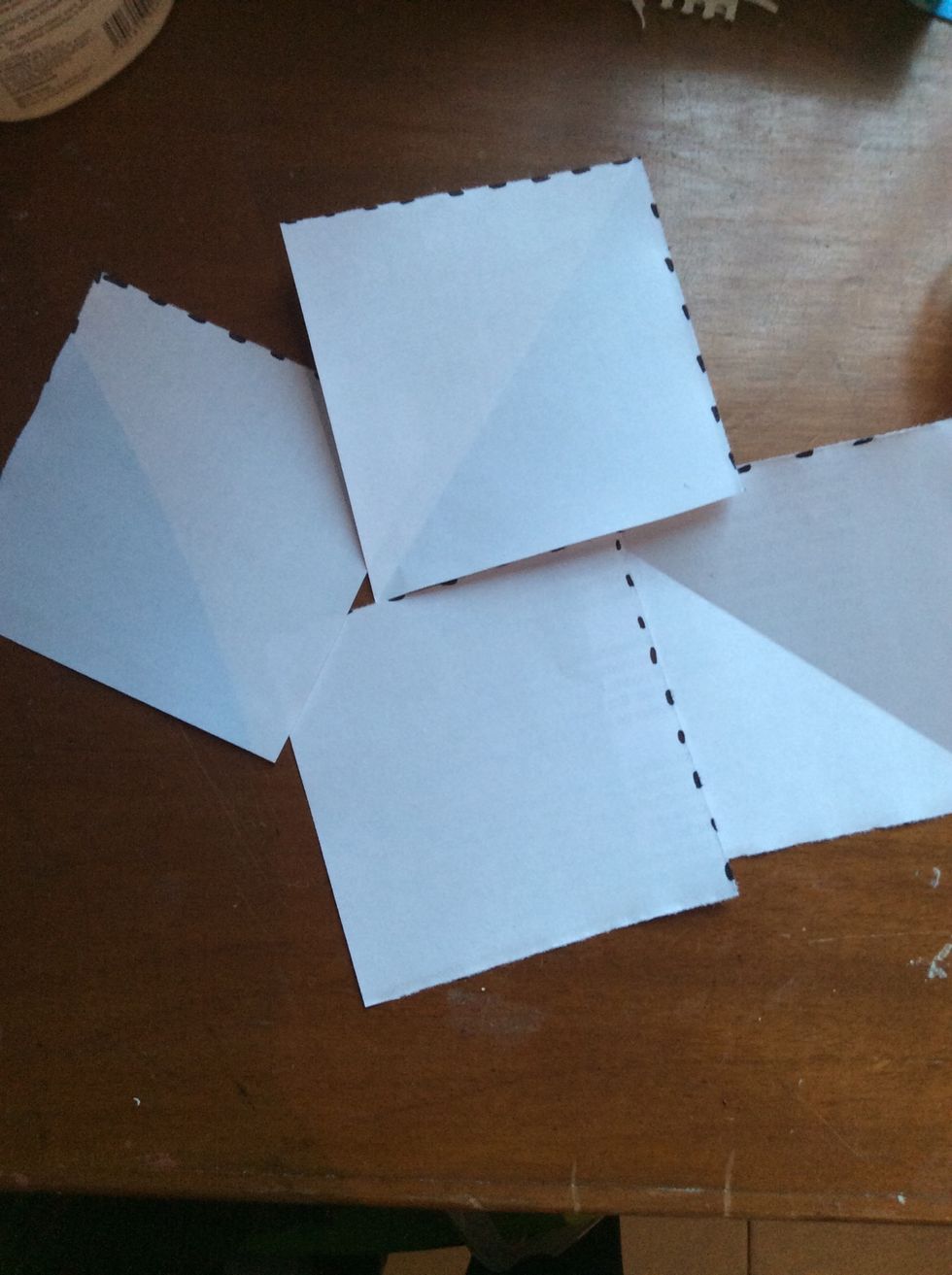 You will have 4 little squares.