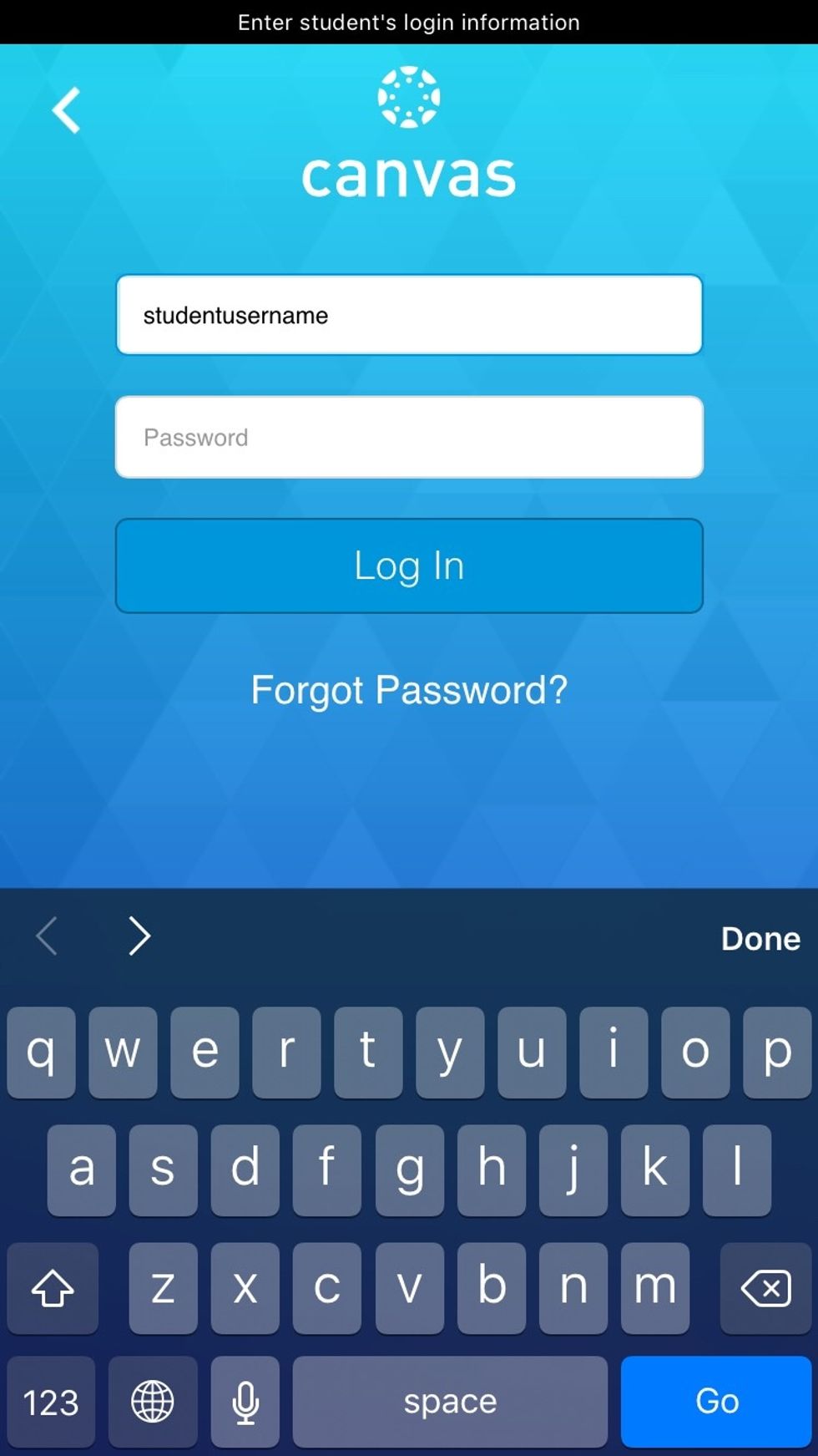 You will have to enter your students CCISD credentials.