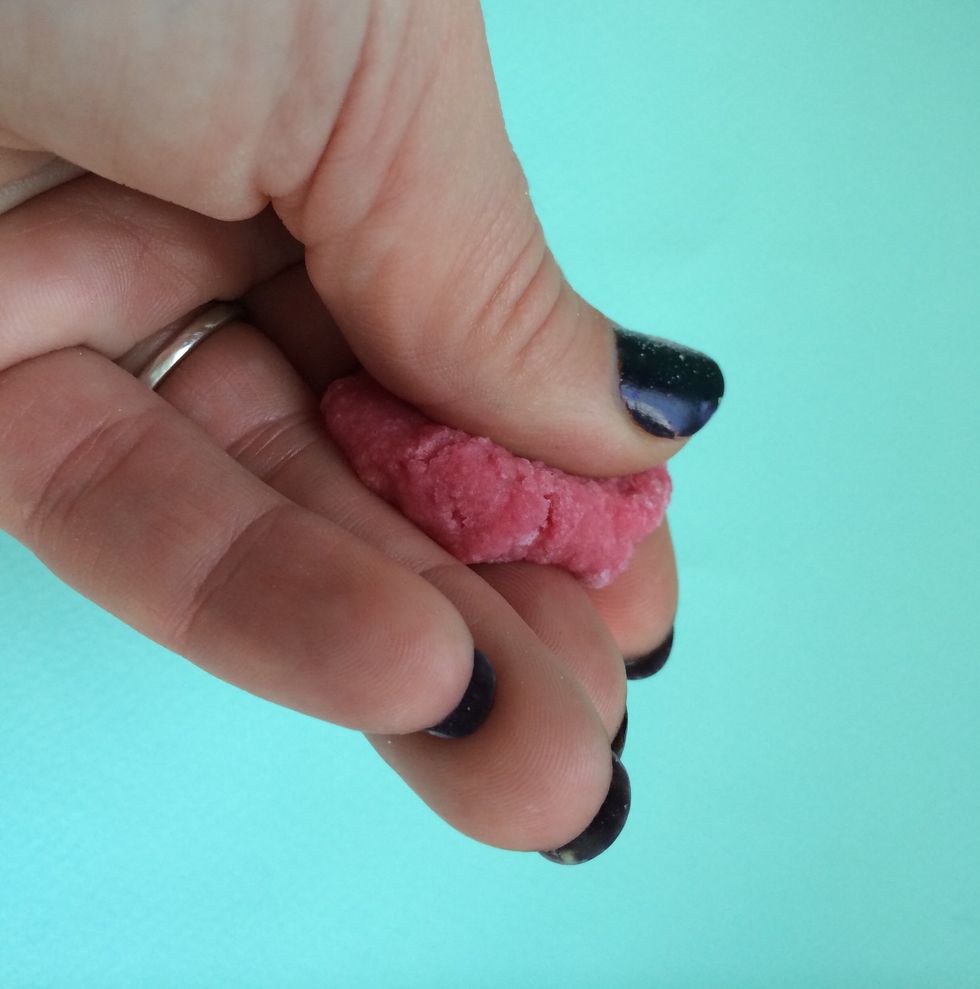 You will have to use your fingers to knead and make sure all powder is dissolved