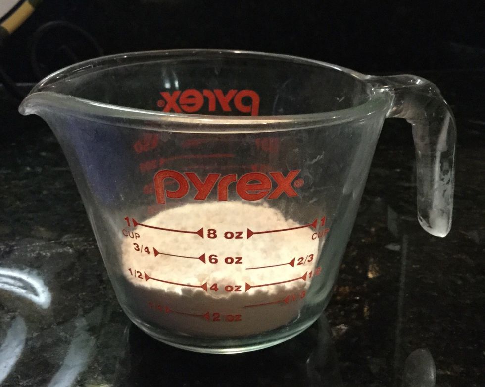 You will need 1/2 cup of flour.