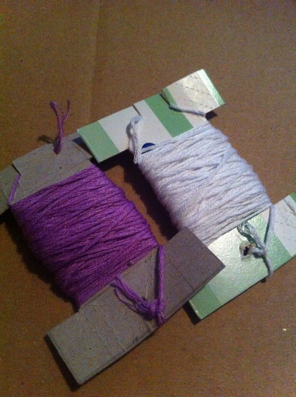 You will need 2 colours of embroidery floss.