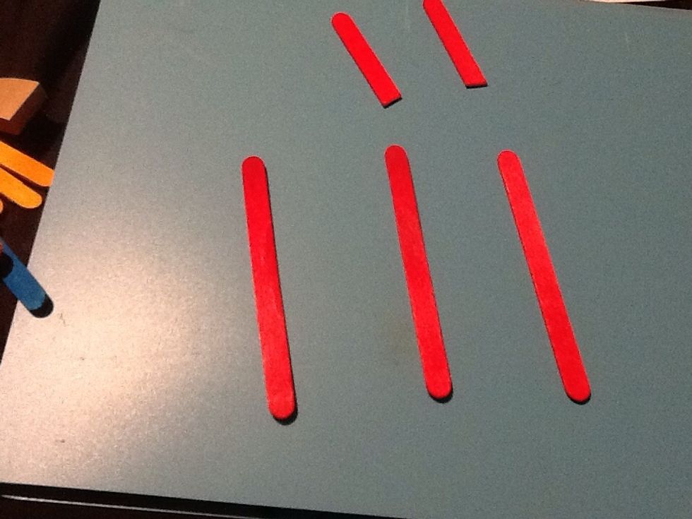 You will need 4 stick I cut one in half already