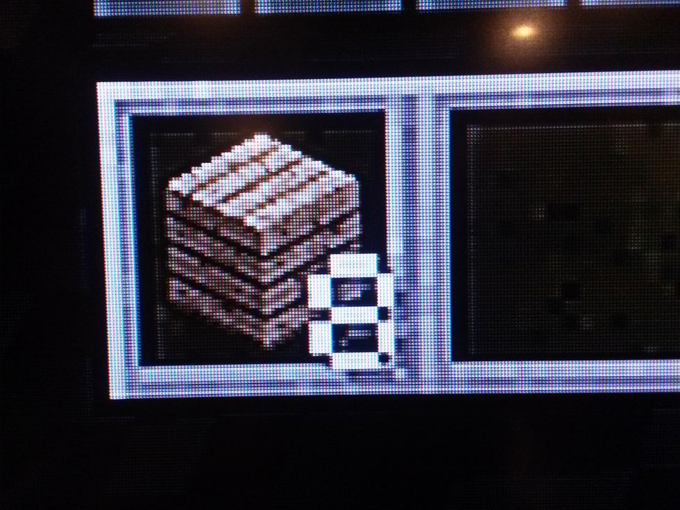 You will need 6 oak wood planks to make a door. But as you see I have 8 here.