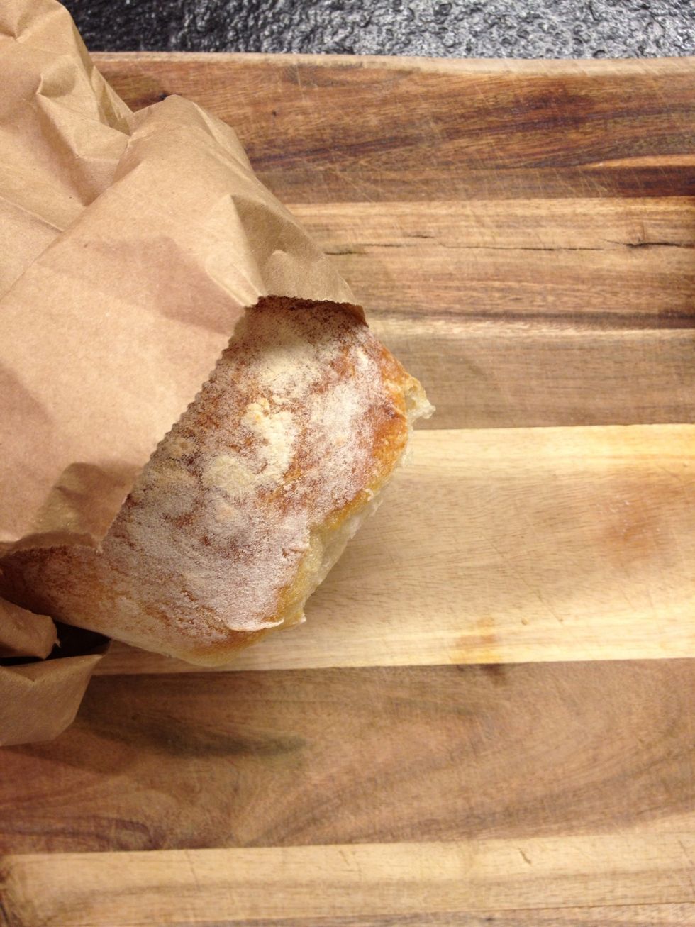 You will need a couple slices of bread.